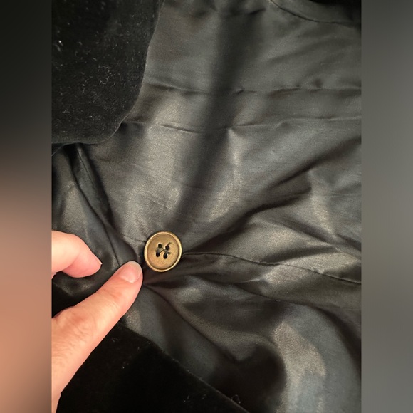 Vtg J.CREW Collection Italy Velvet Velour Jacket Mid Length Coat Rare Blazer - Picture 9 of 10